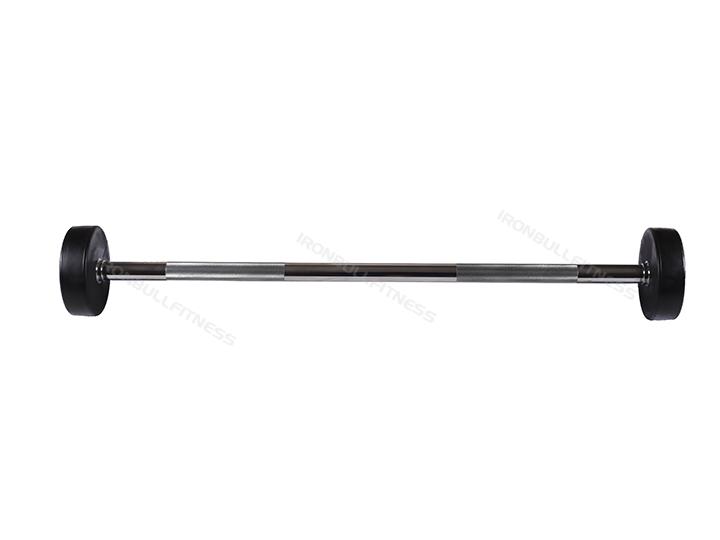 IR4103 Round rubber straight bar barbell