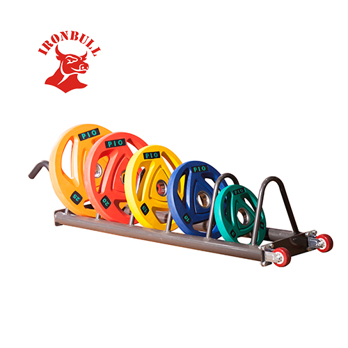 IR5205 Tri- Grips coloful rubber coated weight plate