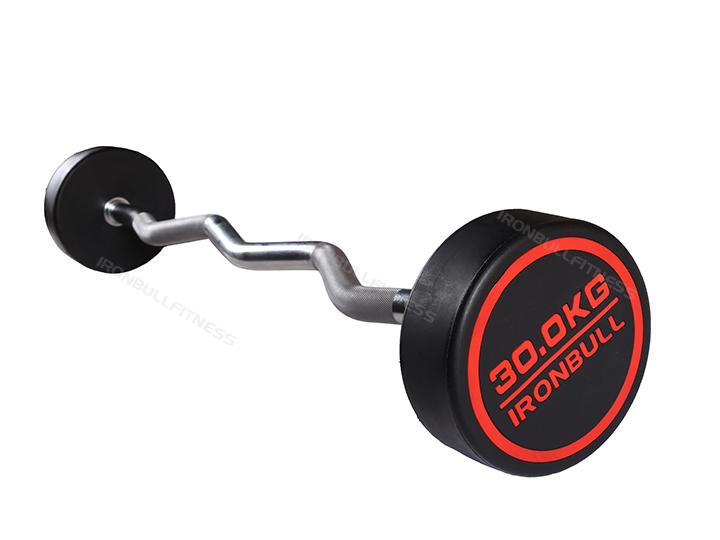 IR4203 Fixed straight rubber barbell  