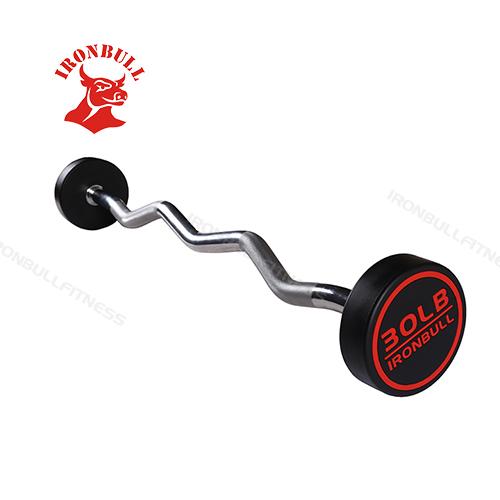 IR4203 Fixed straight rubber barbell  