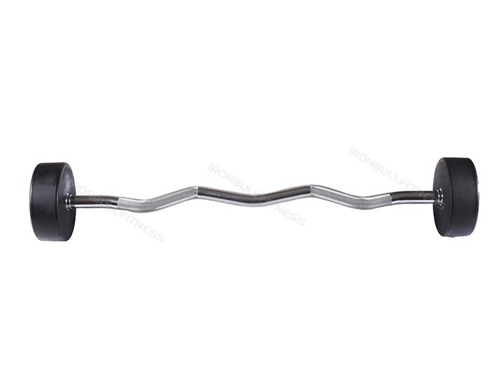 IR4203 Fixed straight rubber barbell  