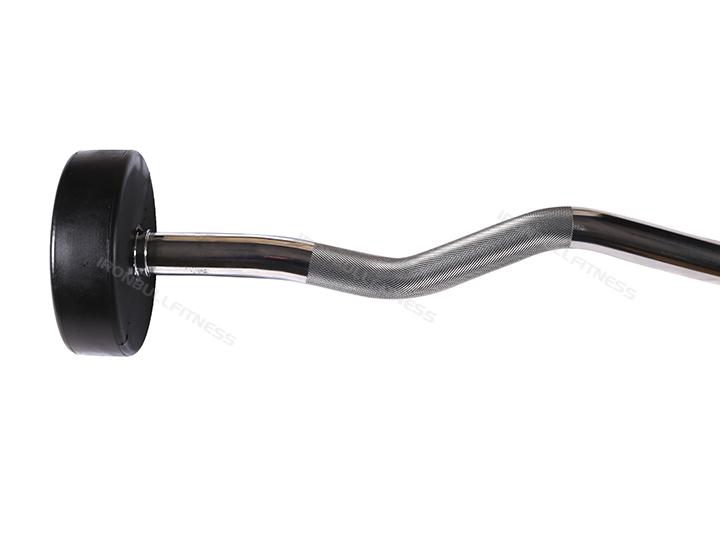 IR4203 Fixed straight rubber barbell  