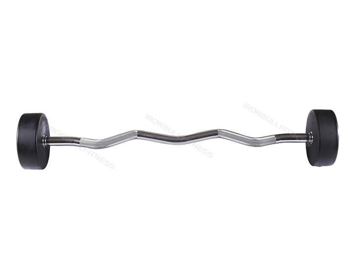 IR4206 Fixed curl rubber barbell  