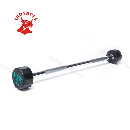 IR4212 Fixed straight rubber barbell  