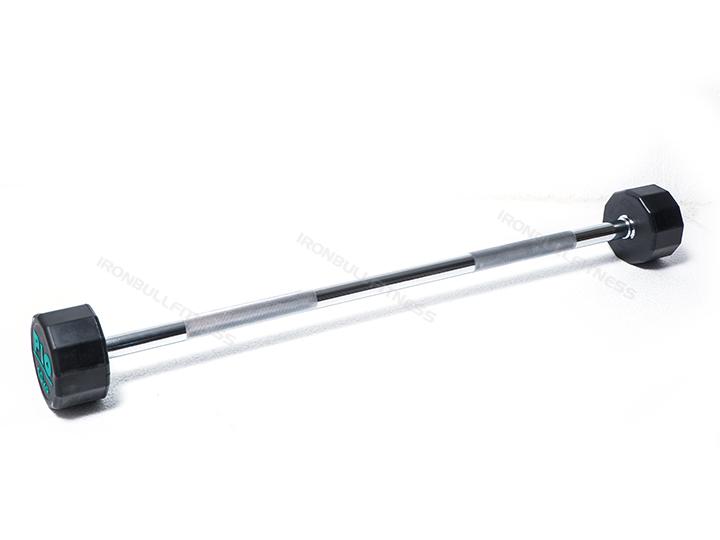 IR4212 Fixed straight rubber barbell  