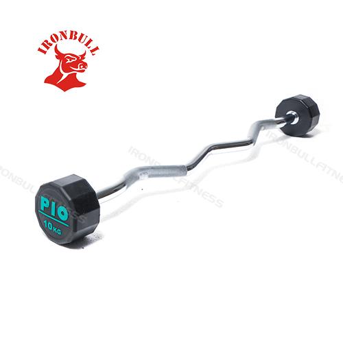 IR4213 Fixed Curl rubber barbell  