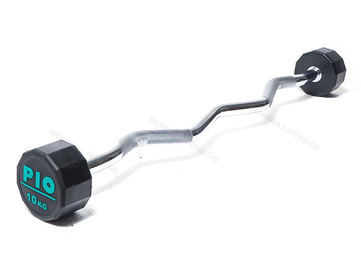 IR4213 Fixed Curl rubber barbell  