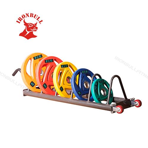 IR5205 Tri- Grips coloful rubber coated weight plate