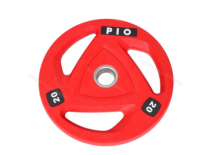 IR5205 Tri- Grips coloful rubber coated weight plate