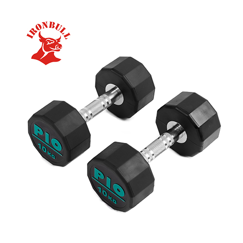 100560  PIO 12 Side Rubber Dumbbell
